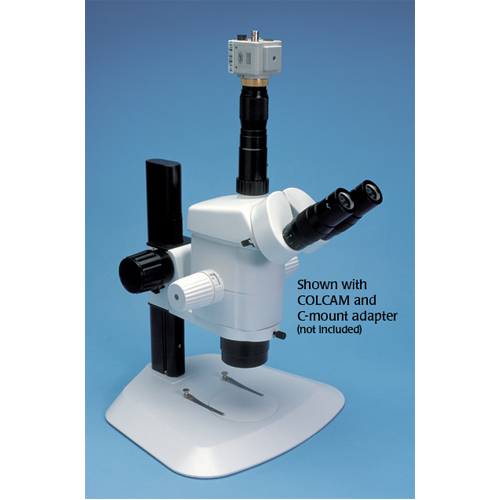 Precision Stereo Zoom Trinocular Microscope (IV) on Track Stand